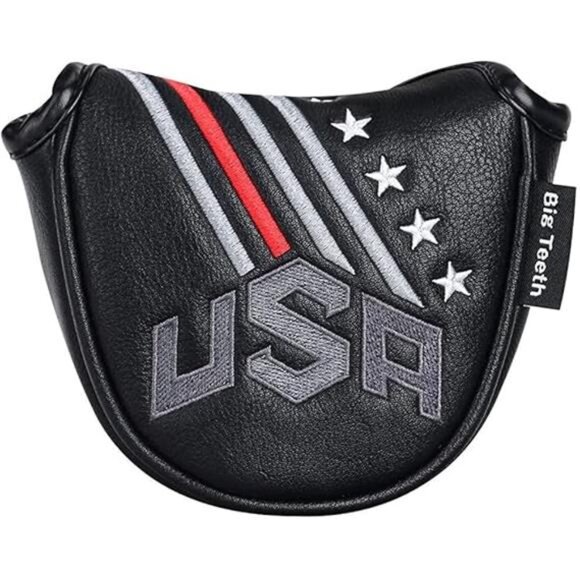 Big Teeth Golf Cover USA Stripe and Star Headcover Covers, Driver Fairway Wood - Picture 7 of 7